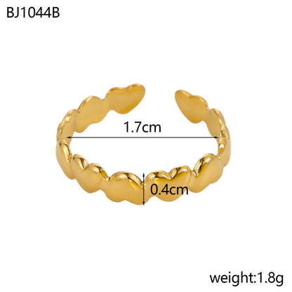Fashion Trendy Open Titanium Steel Ring For Women Jewelry Gym From House BJ1044B