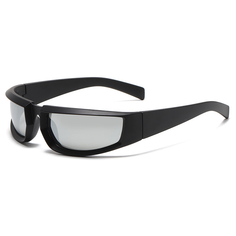 Fashion New Personality Cycling Sports Trend Sunglasses Men Gym From House Sand black white mercury C5 No