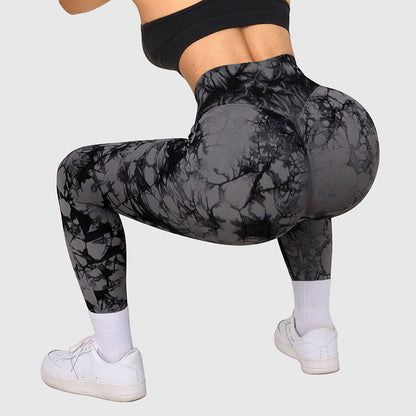 Seamless Tie Dye Leggings Women Yoga Pants Push Women dealsniper-net