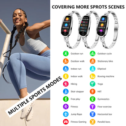Gold Smartwatch For Women Compatible For Android & IOS Jewelry dealsniper-net