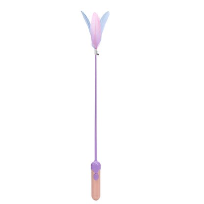 New Pet Cat Toy Products Feather Teasing Stick Pets Gym From House Pink