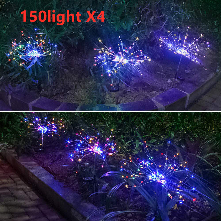 New Ground Plug Solar Fireworks Light LED Light String Copper