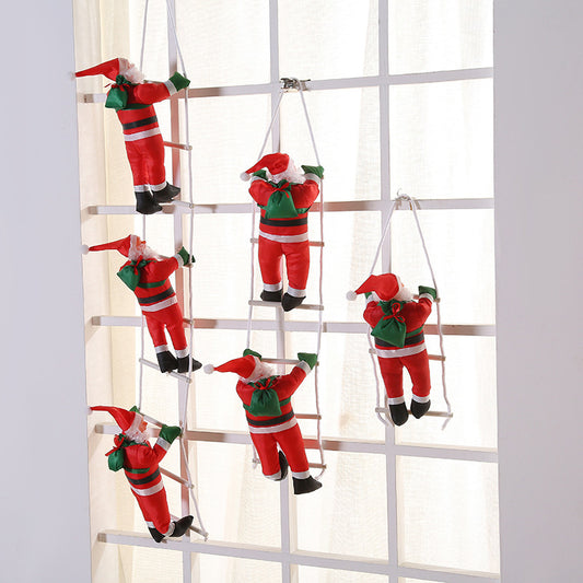 Christmas Ornaments Santa Claus Ladder Holidays dealsniper-net