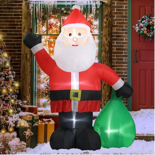 6 FT Lighted Christmas Inflatable Decoration Inflatable Santa Claus