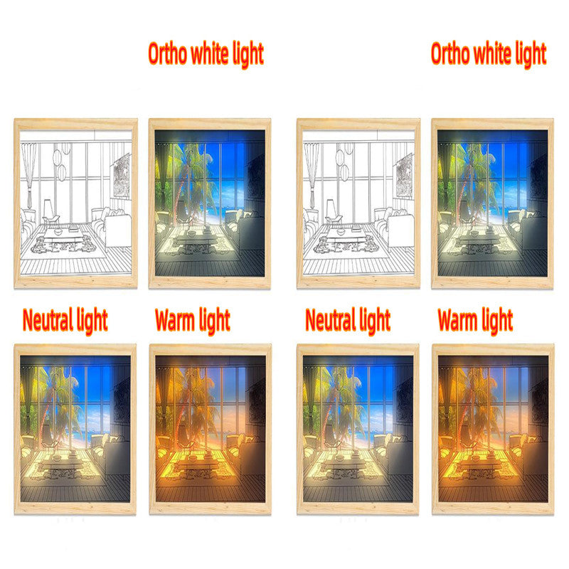 Illuminated Picture LED Decorative Light Painting Modern Night Light