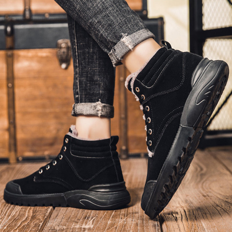 Ankle Boots Men Winter Warm Plush Shoes Men DealSniper.net