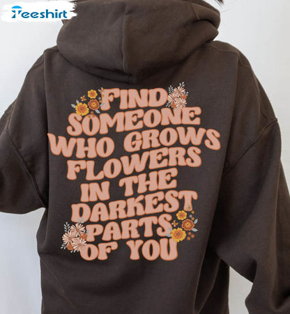 Every Thing Will Be Okay Creative Letter Hoody Women dealsniper-net Dark Coffee Color Sweater L