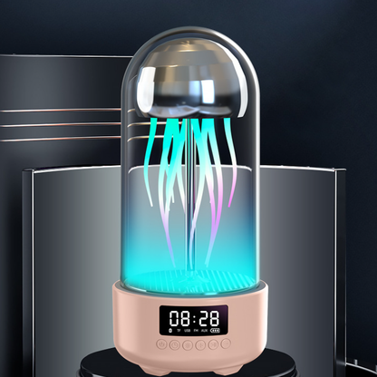 Creative 3 in1 Colorful Jellyfish Lamp With Clock