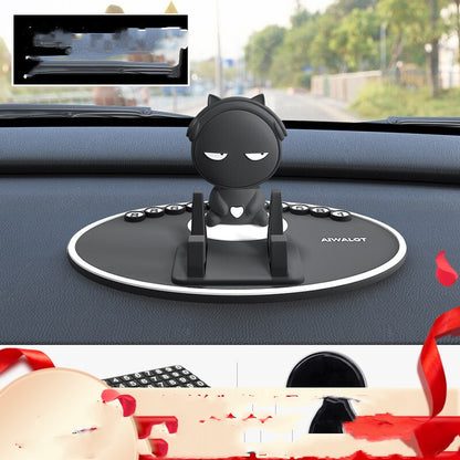 Multifunctional Temporary License Plate With Mobile Phone Holder In Car Vehicle dealsniper-net Black