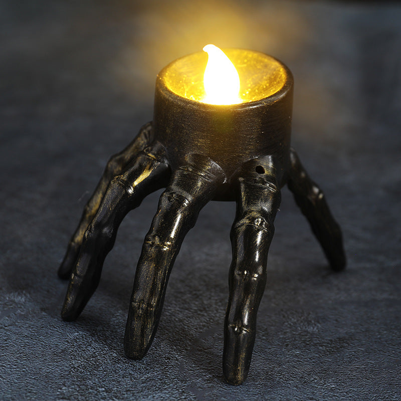 Halloween Skull Hand Lantern Atmosphere Decoration Holidays DealSniper.net Finger Candle 7x9x8.5cm
