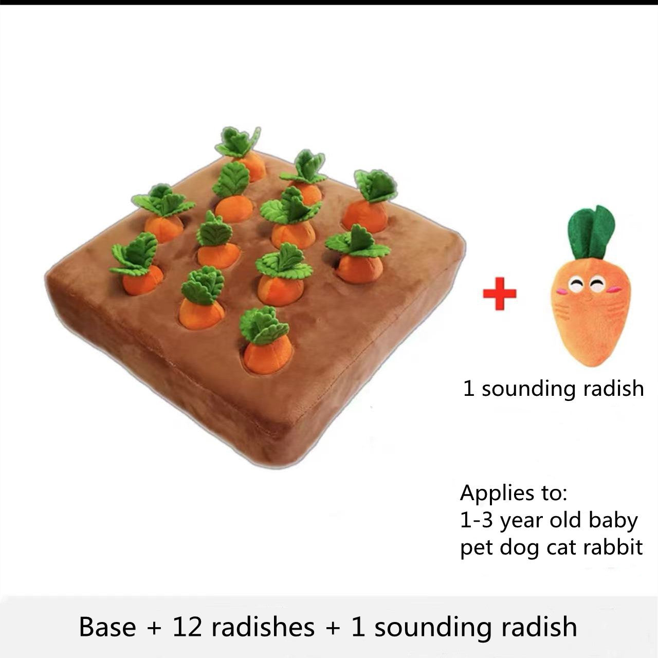 Pet Dog Toys Carrot Plush Toy Vegetable Chew Toy Pets DealSniper.net Set