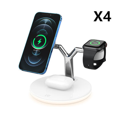 3 In 1 Magnetic Wireless Charger 15W Fast Charging Station Electronics DealSniper.net White 4pcs