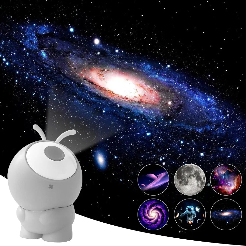 Rechargeable Galaxy Projector Lights 6in1 LED Planetarium Gadgets Gym From House