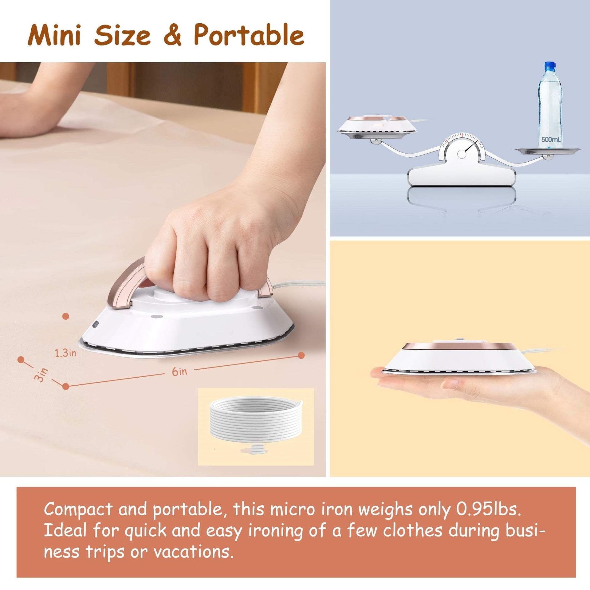 Newbealer Travel Iron With Dual Voltage Women DealSniper.net