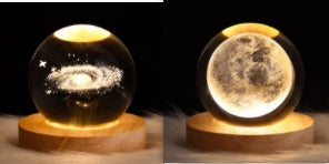 Luminous Starry Sky And Planets Moon Moon Crystal Ball Night Lamp