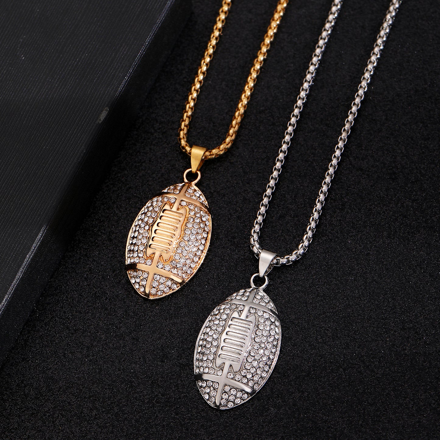 American Football Pendant Necklace Jewelry dealsniper-net