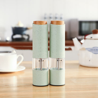 New Wheat Straw Pepper Mill Set Kitchen Gym From House