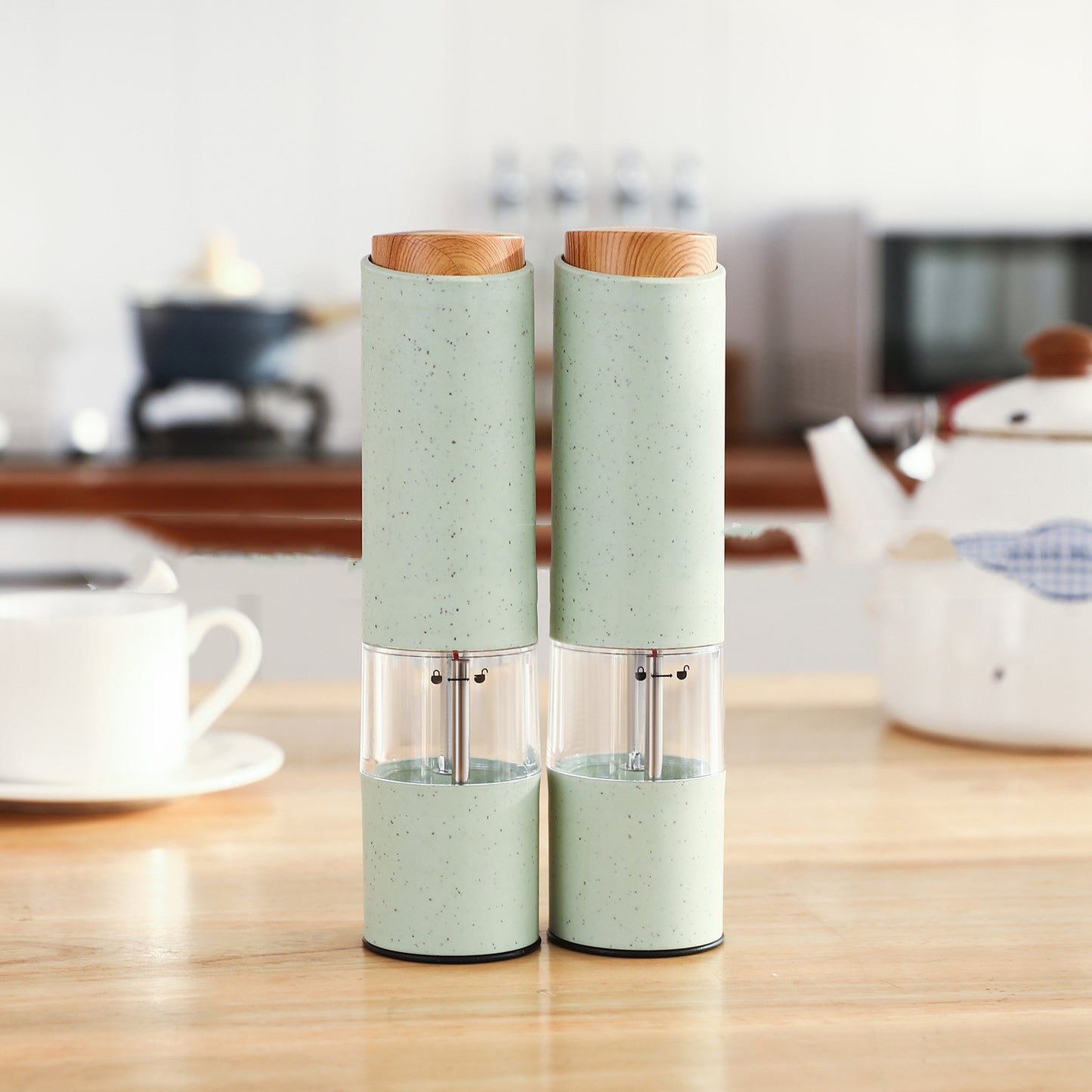 New Wheat Straw Pepper Mill Set Kitchen Gym From House Green suit