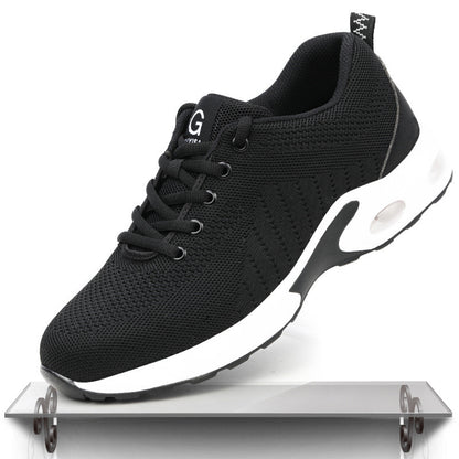 Breathable Lightweight Anti-smashing Safety Shoes Men DealSniper.net Black A 36