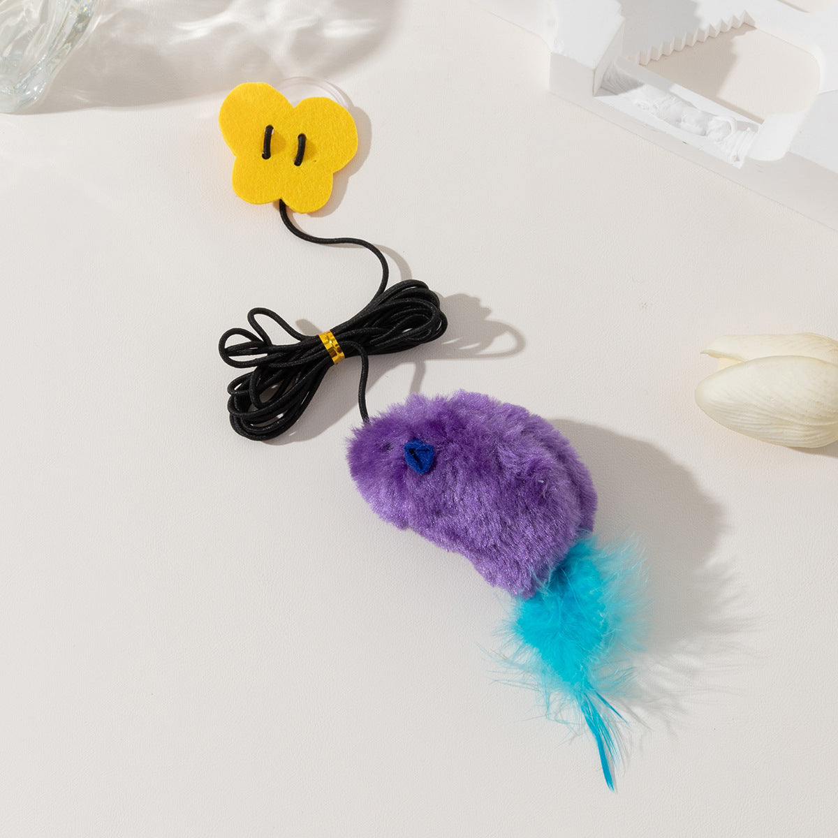 Hanging Cat Teaser With Butterfly Elastic String Pets dealsniper-net Purple Sound Movement