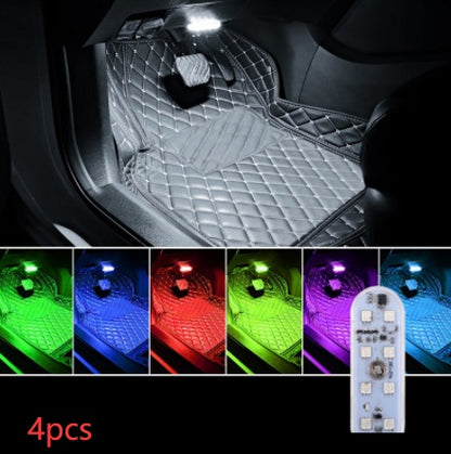 Touch-sensitive Usb Charging Atmosphere Lamp In Car