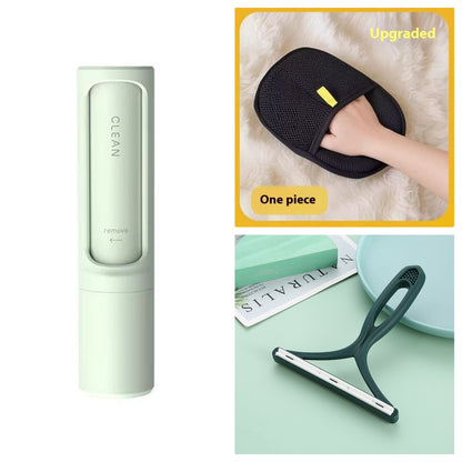 2-1 Reusable Pet Hair Remover Brush Lint Roller Portable Brush Beauty dealsniper-net Green Set