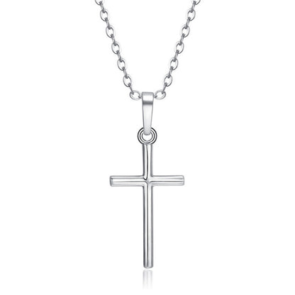 Simple Retro Cross Pendant Ins Jewelry dealsniper-net Silver No drill