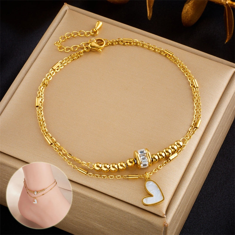 Fashion Jewelry Boho Classic Love Heart Ankle Chain Jewelry dealsniper-net