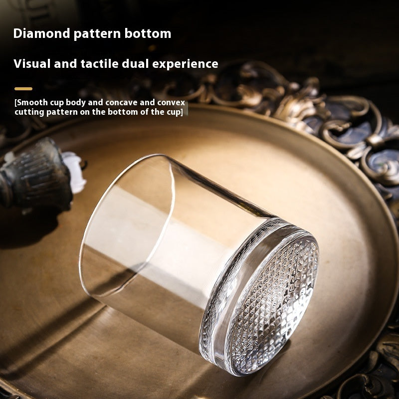 Whiskey Glass Crystal Grid Flower Ice Hockey Kitchen DealSniper.net