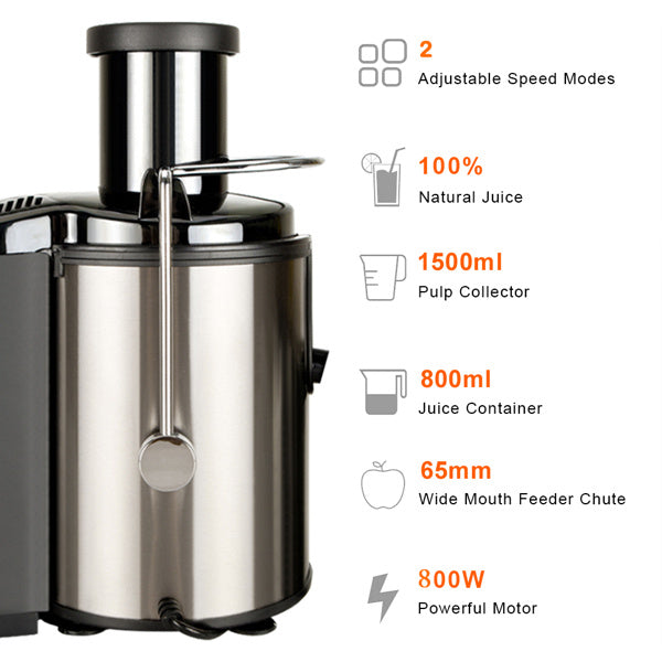 US XJ-800 110.00V 800.00W 800ml Electric Juicer Black Kitchen dealsniper-net