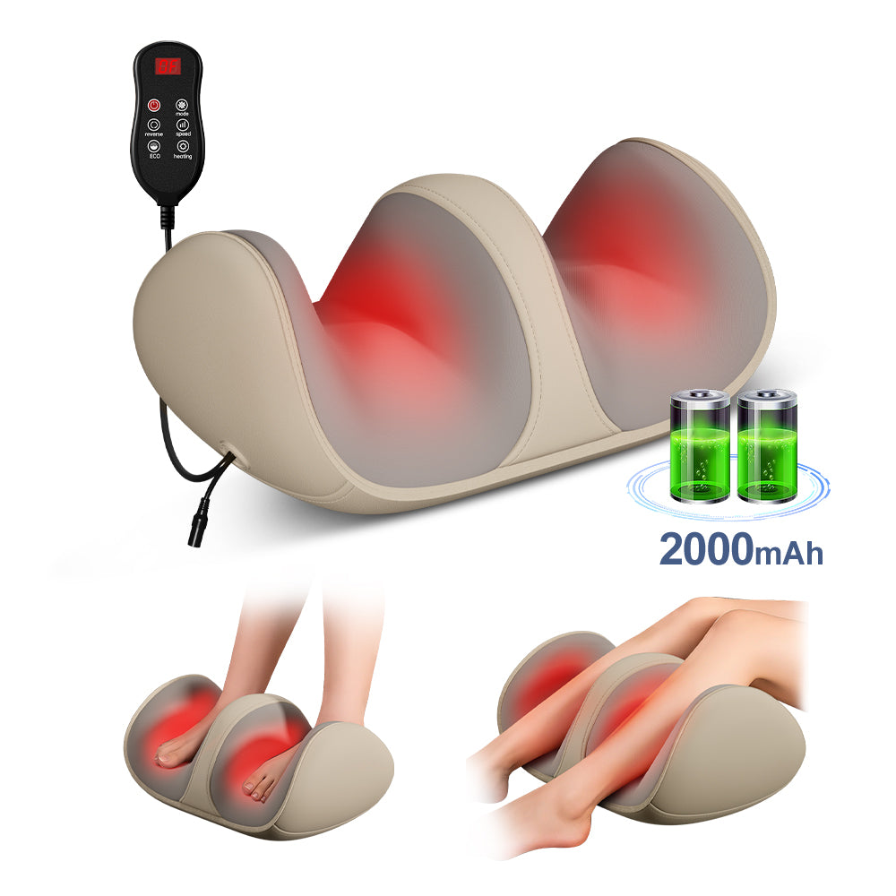 Shiatsu Foot Massager With Heat Kneading Calf Health dealsniper-net Mica color