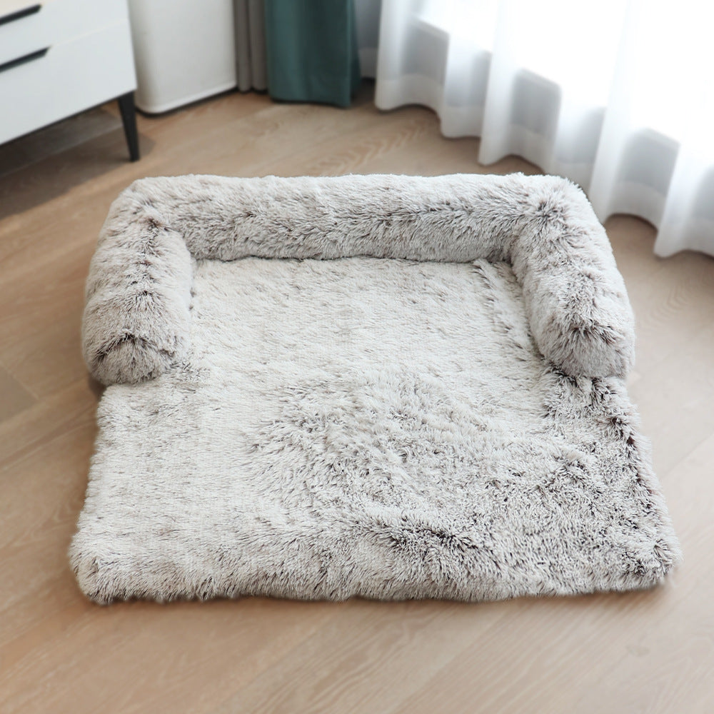 Removable Pet Dog Mat Sofa Dog Bed Soft Pad Blanket Cushion Pets dealsniper-net Right angle coffee L Non detachable