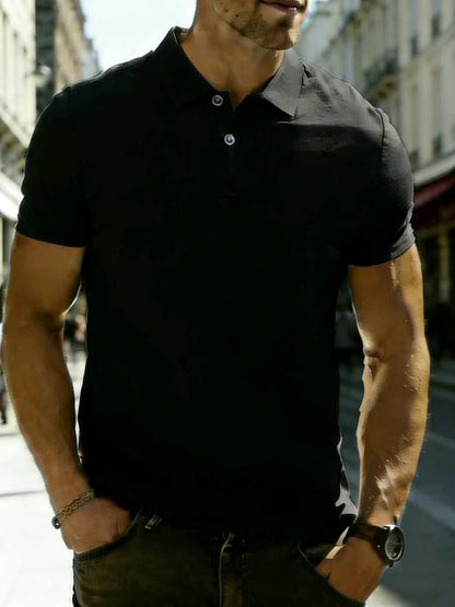 New Cross-border Summer Slim-fit Men's Pure Color Business Men Gym From House NNPO4 L
