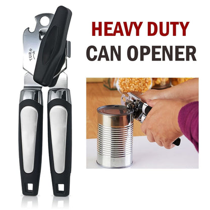 Manual Can Opener Smooth Edge Heavy Duty Opener Kitchen dealsniper-net Black