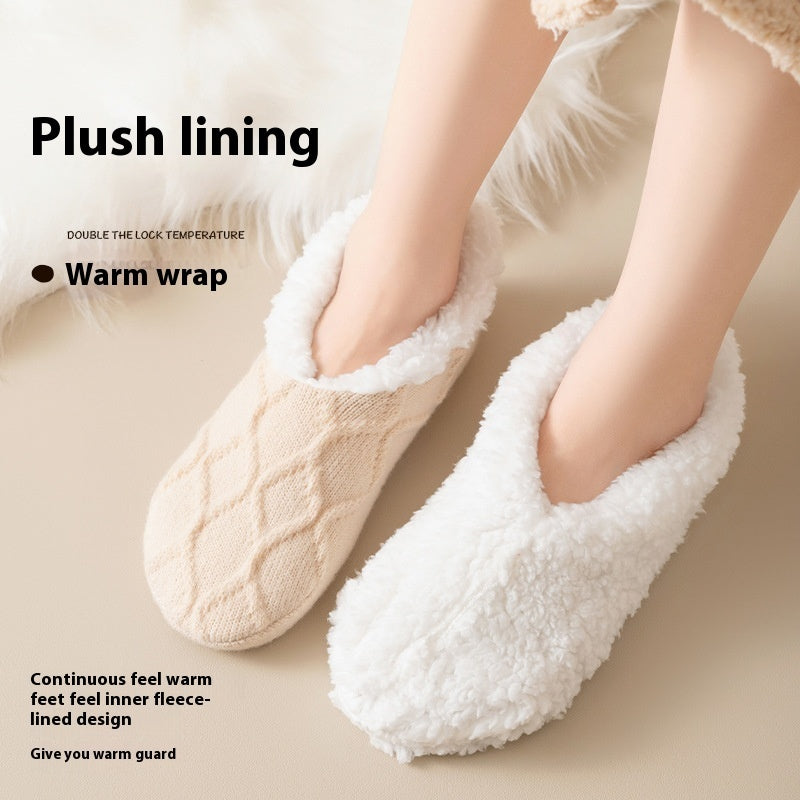 Winter Warm Short Cotton Slipper Socks Unisex Fluffy Socks Women dealsniper-net