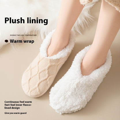 Winter Warm Short Cotton Slipper Socks Unisex Fluffy Socks Women dealsniper-net