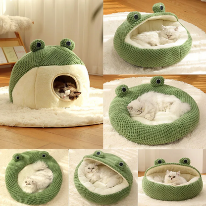 Pet Cat Dog Nest Little Frog Series Warm Plush Mat Pets DealSniper.net