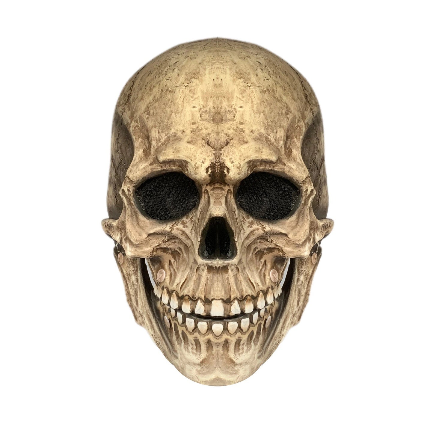 Halloween Movable Mouth Skull Mask Helmet Mouth Movable Skull Full Head Skull Mask Holidays dealsniper-net Coffee