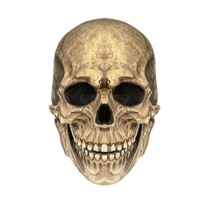 Halloween Movable Mouth Skull Mask Helmet Mouth Movable Skull Full Head Skull Mask Holidays dealsniper-net Coffee