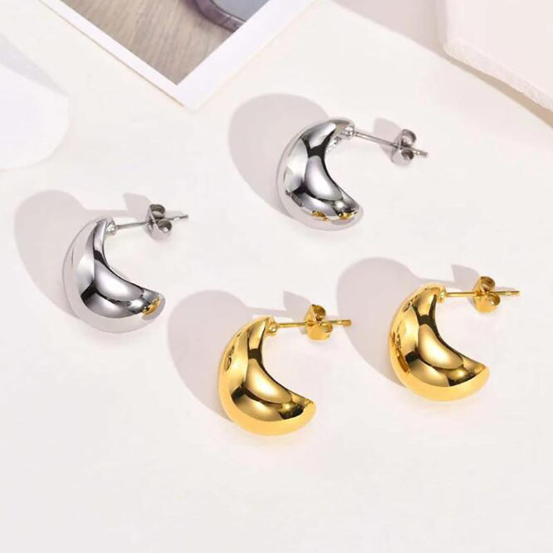 Metal Water Drop Earrings With A Sense Of Niche Luxury Jewelry Gym From House
