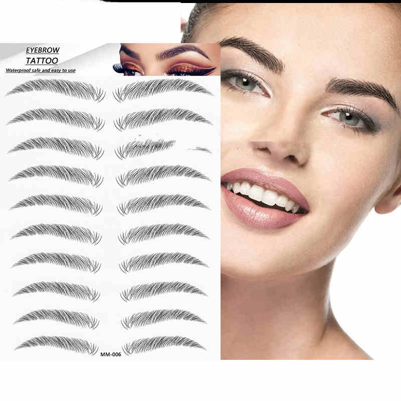 Water-based Hair-liked Authentic Eyebrow Tattoo Sticker Beauty Gym From House