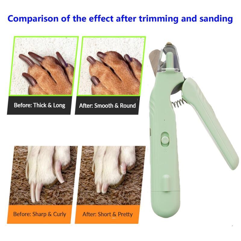 2 In 1 Pet Nail Clippers With Led Light Dog Cat Special Blood Line Pets Gym From House