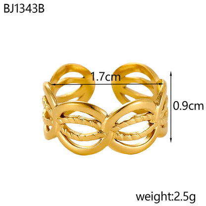 Fashion Trendy Open Titanium Steel Ring For Women Jewelry Gym From House BJ1343B