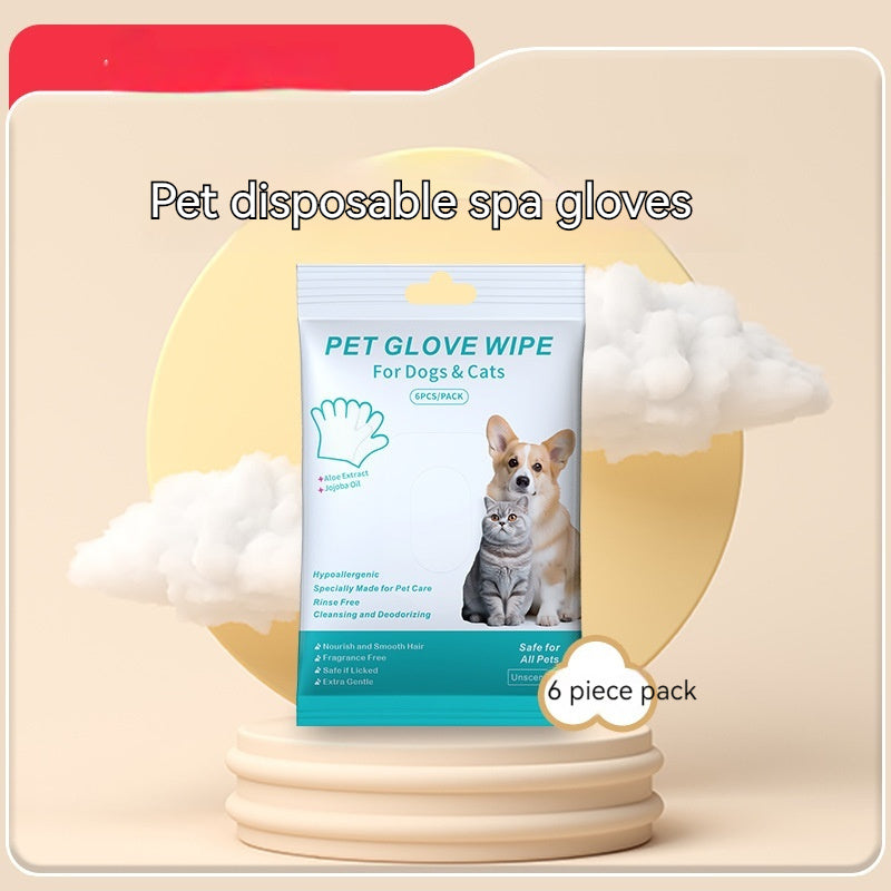 Pet Disposable Gloves Cat Dog Cleaning Dry Cleaning Pets dealsniper-net Disposable Gloves