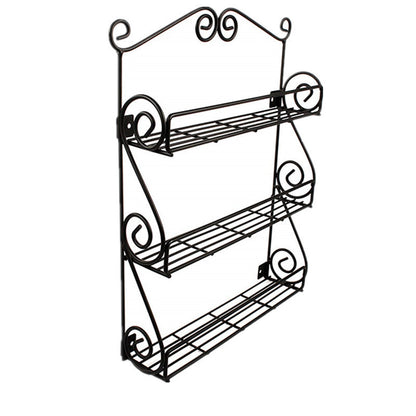 Modern Minimalist Iron Kitchen Storage Rack Wall Hanging Holder Kitchen DealSniper.net