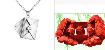 Fashion Jewelry Envelop Necklace Women Lover Letter Jewelry dealsniper-net Set3