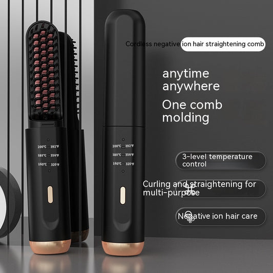 Wireless Negative Ion Straight Hair Comb Beauty Gym From House