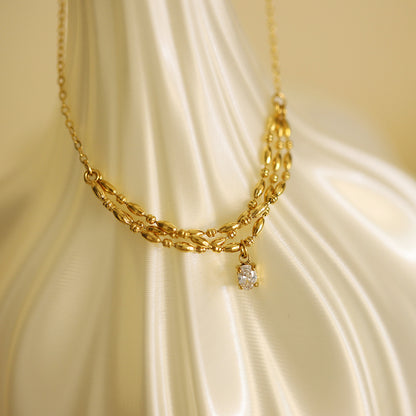 Titanium Steel Necklace For Women Clavicle Chain Jewelry dealsniper-net