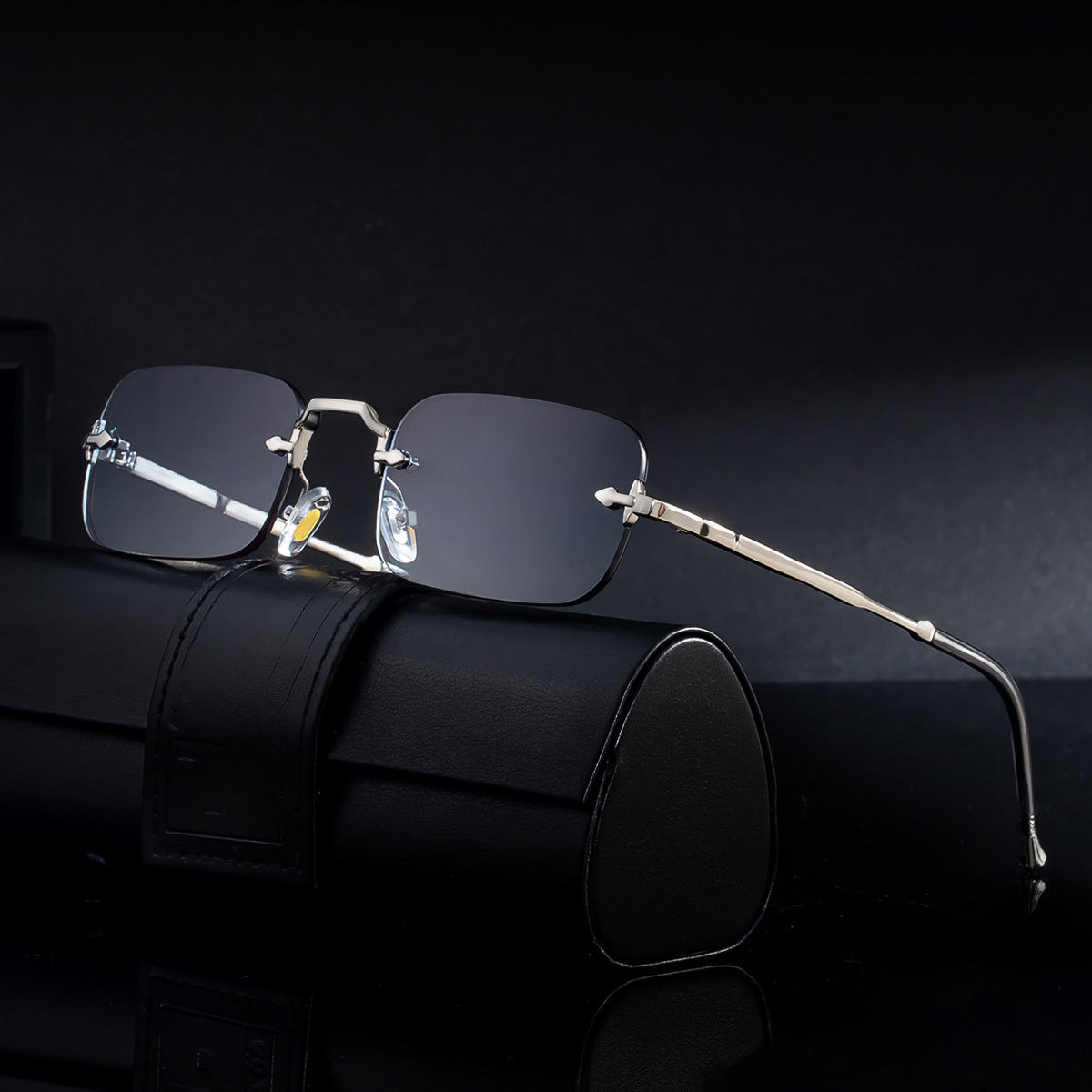 New Style Frameless Metal Temple Sunglasses For Men And Women Men Gym From House
