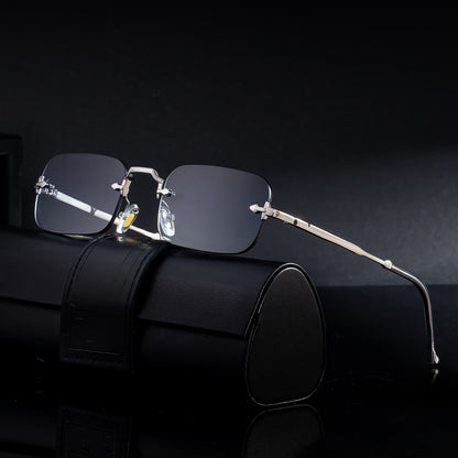 New Style Frameless Metal Temple Sunglasses For Men And Women Men Gym From House